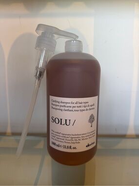 Davines SOLU Clarifying Shampoo - New 1000ML 33.7 oz with pump